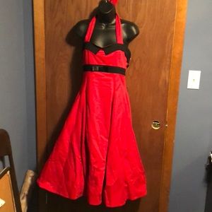 Very fun red and black dress